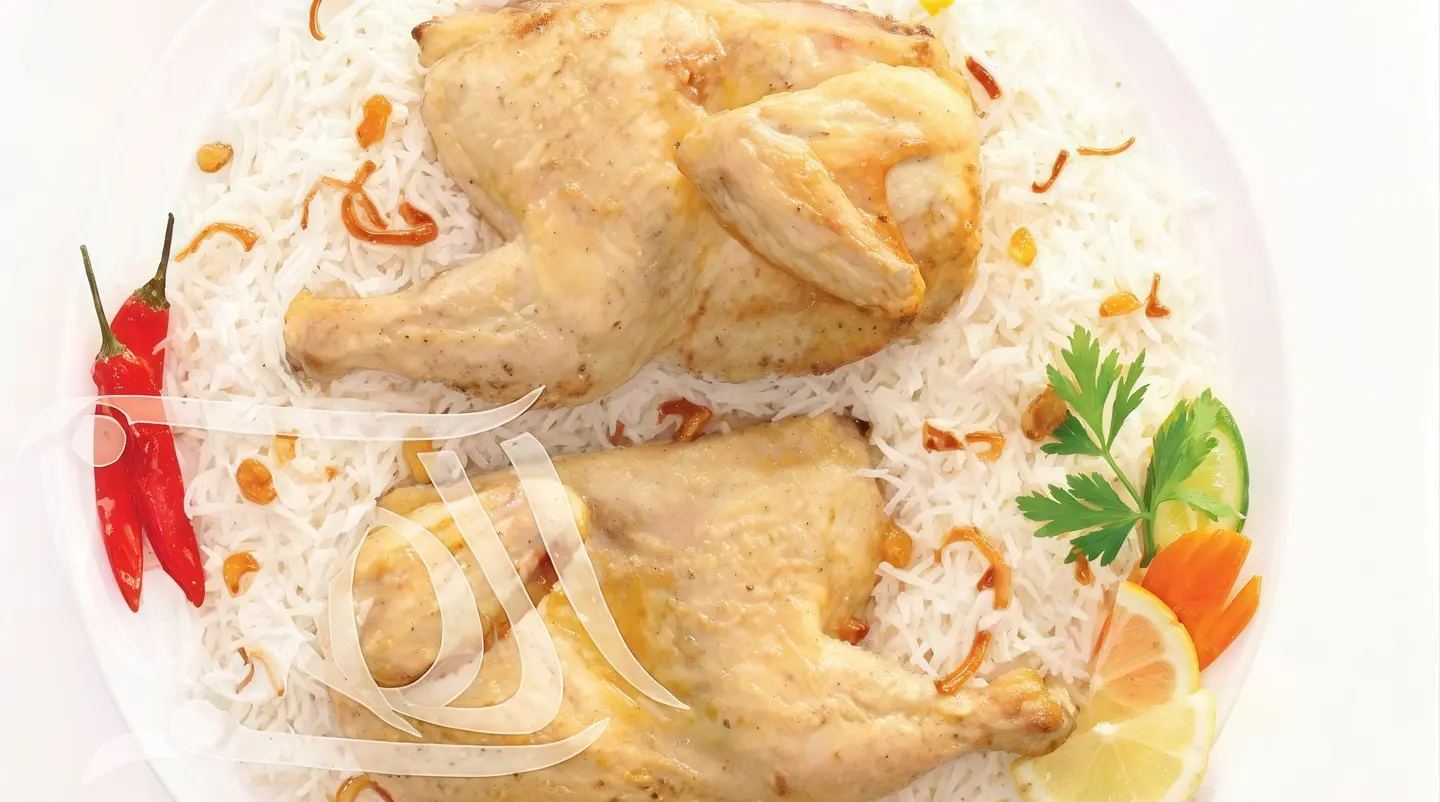Half Madfoon Chicken - Pishawari Rice