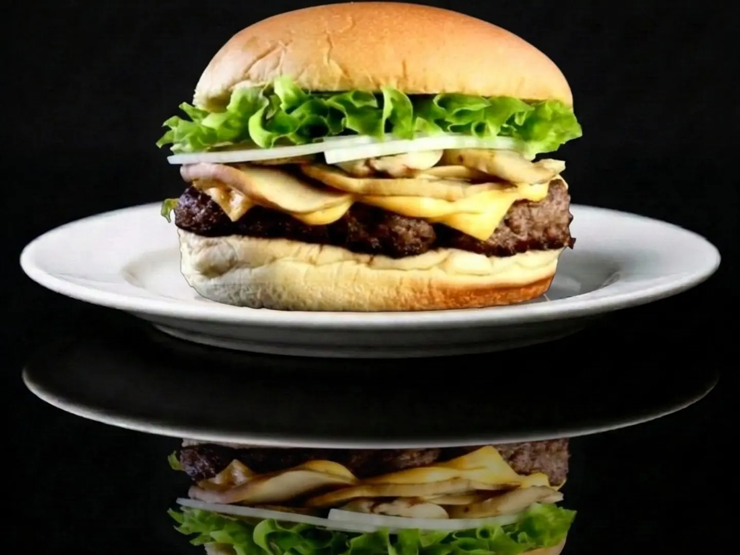 Mushroom Burger Sandwich