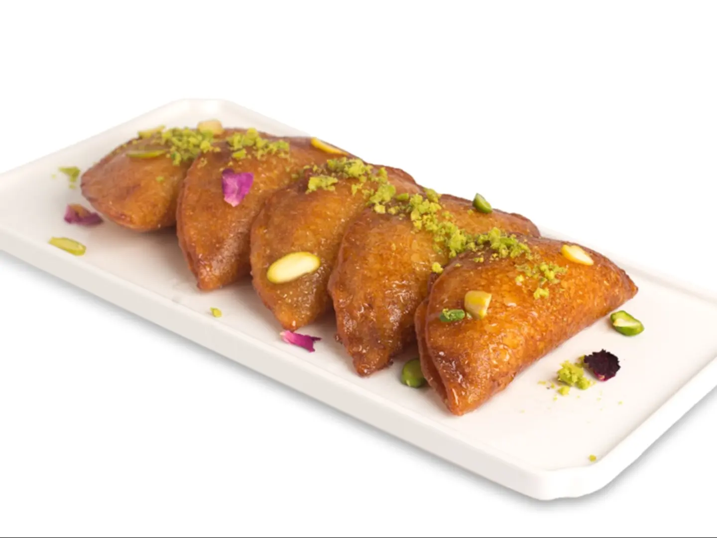 Qatayef Dessert With Cream And Nuts