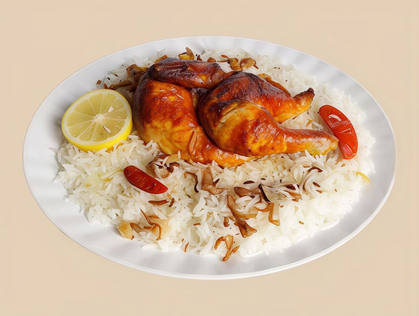 نصف حبة شواية رز بشاور