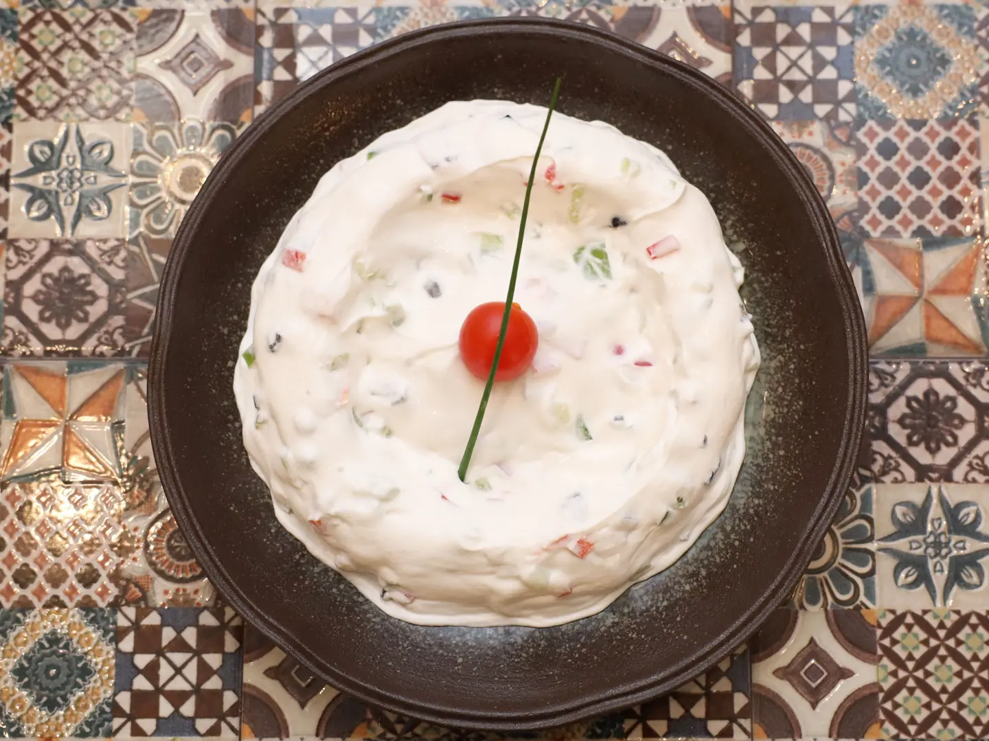 لبنة بالخضار