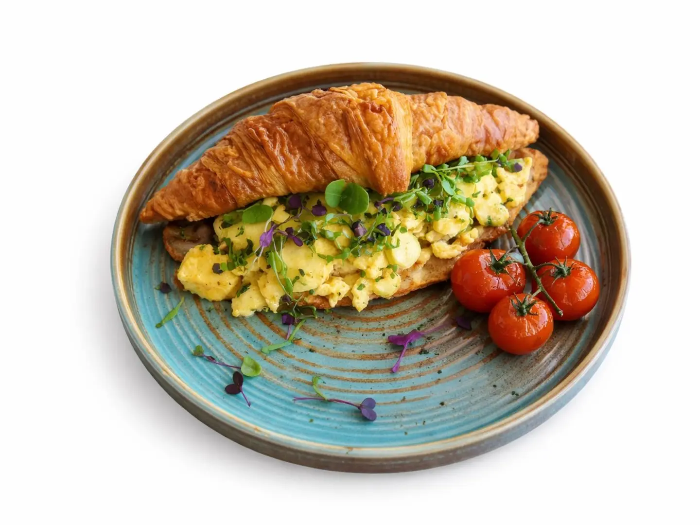 البيض بالكرواسون