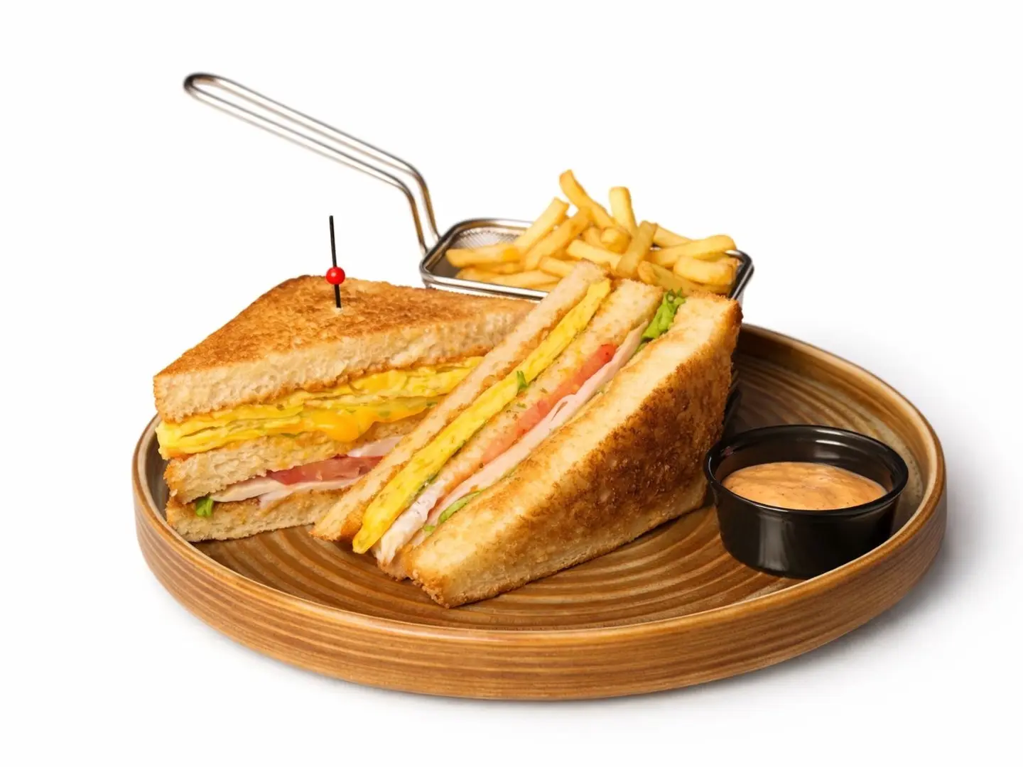 كلوب ساندويتش دجاج مع البطاطس