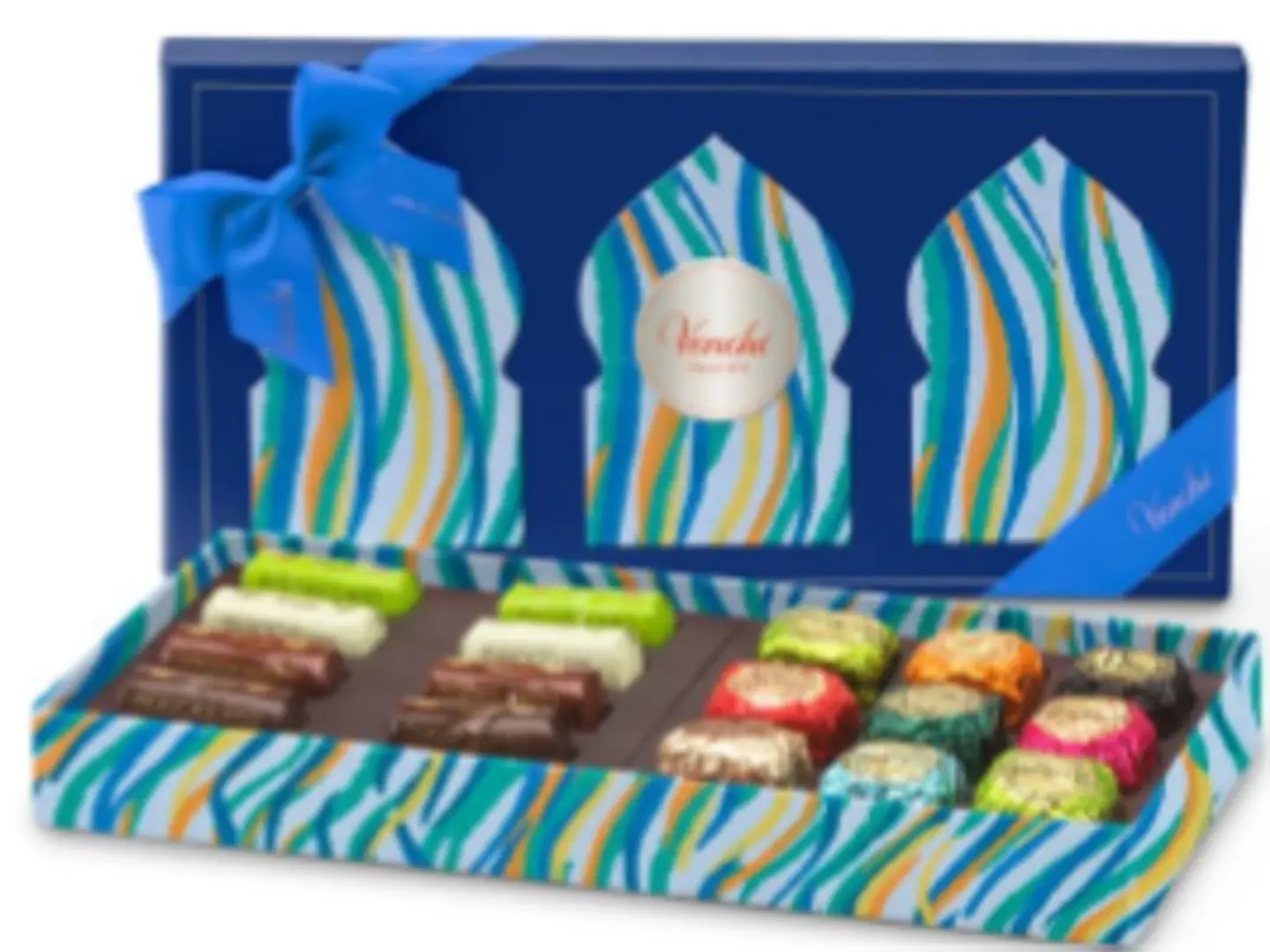 علبة هدايا تحتوي على صينيتين من شوكولاتة رمضان 293 غرام