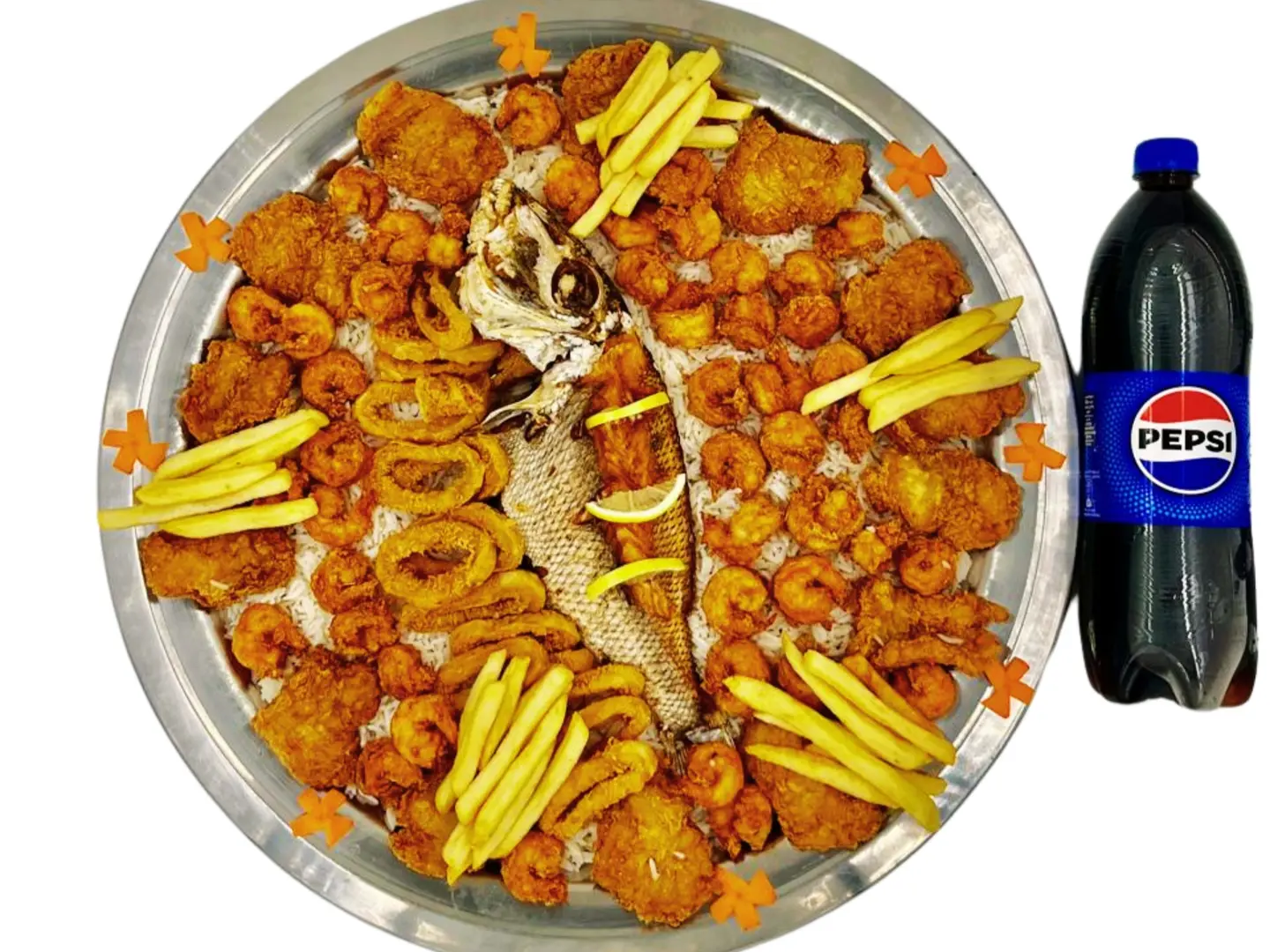 وجبة عائلي صغير مع سمك