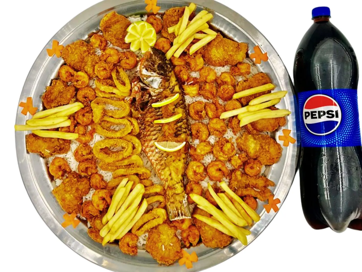 عائلي وسط مع سمك