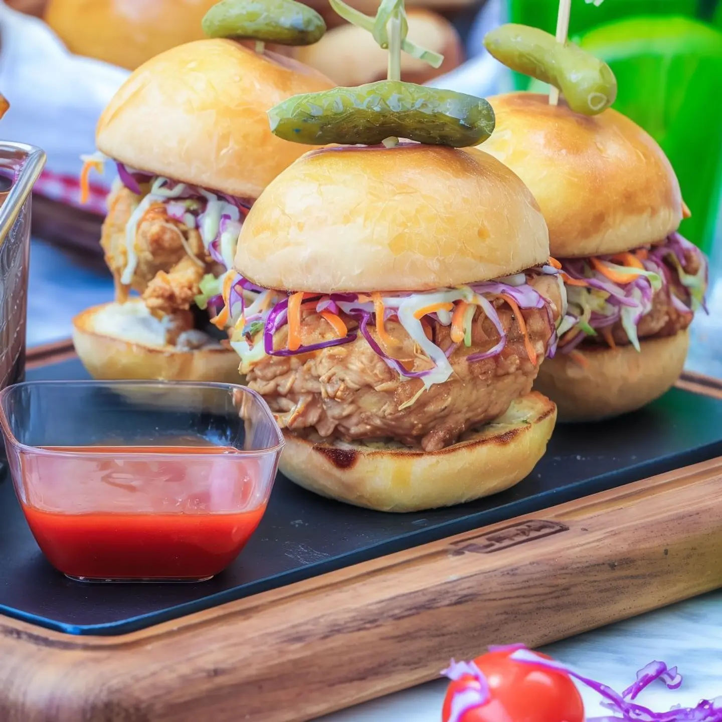 Chicken Sliders With Coleslaw