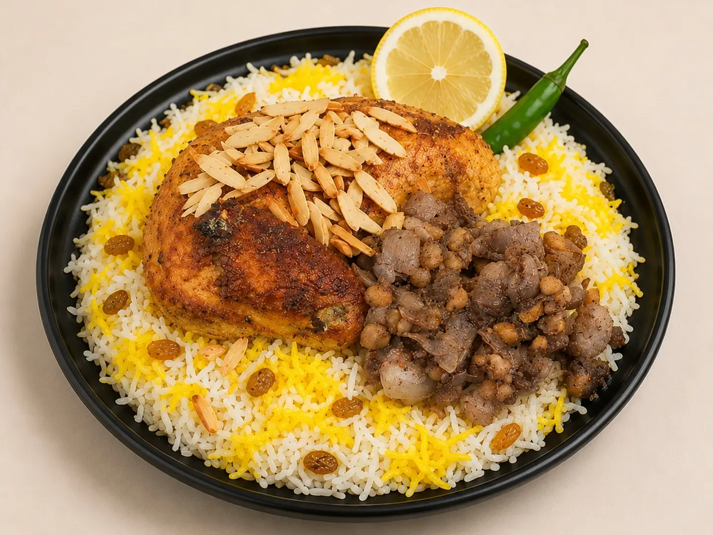 Chicken Majboos Mutabaq - Half Chicken