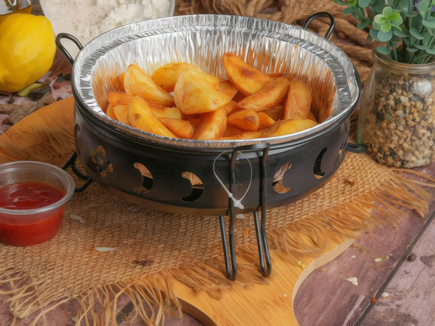 بطاطس ودجز(مشوية)