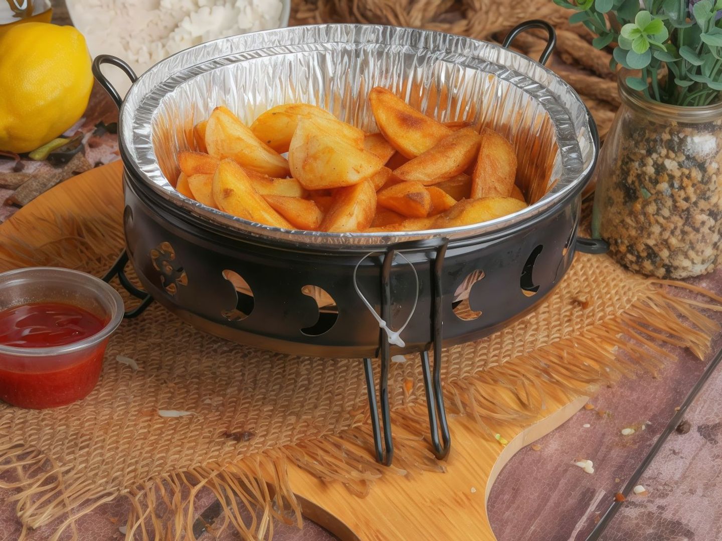 بطاطس ودجز(مشوية)