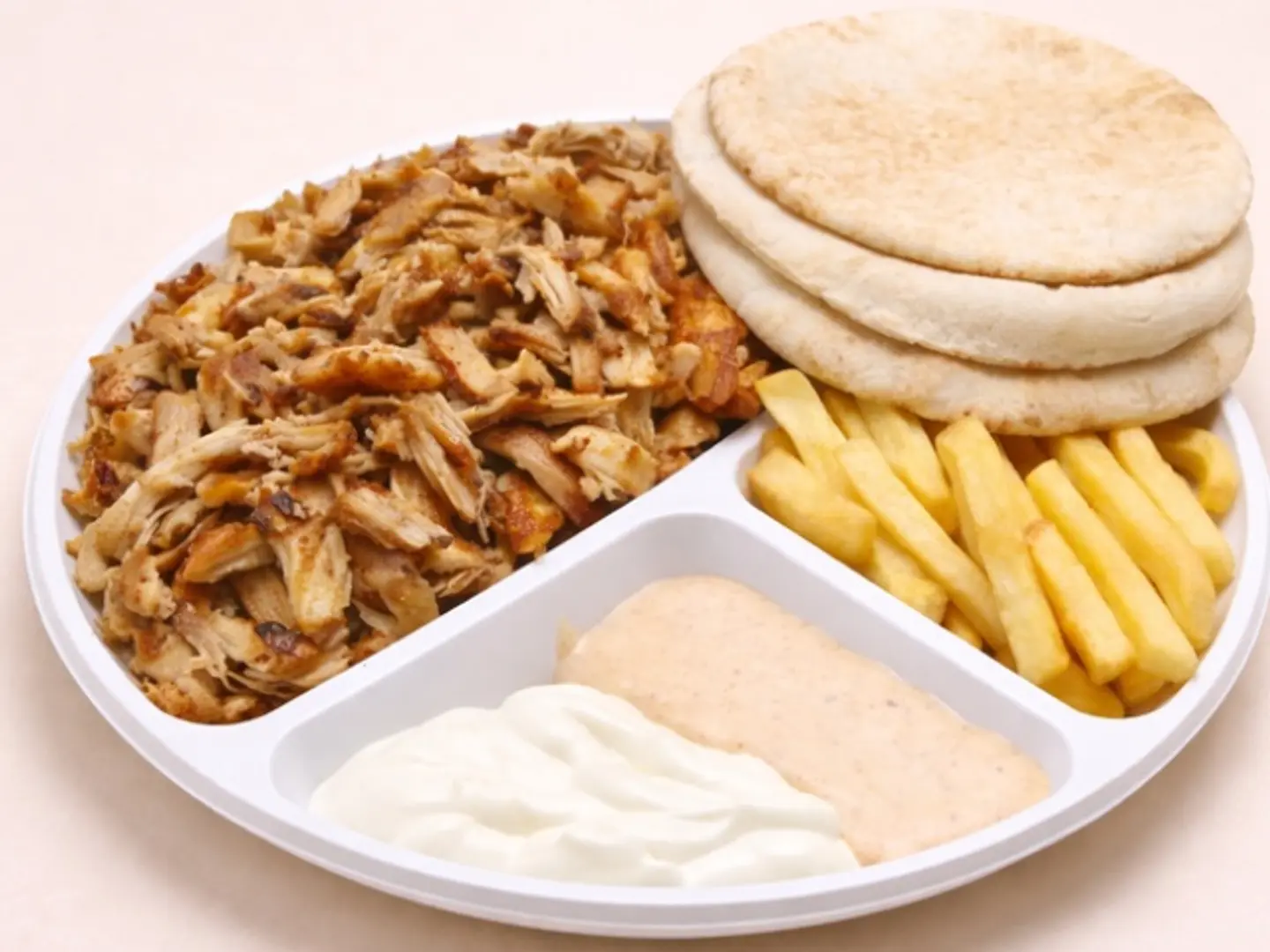 صحن شاورما وسط