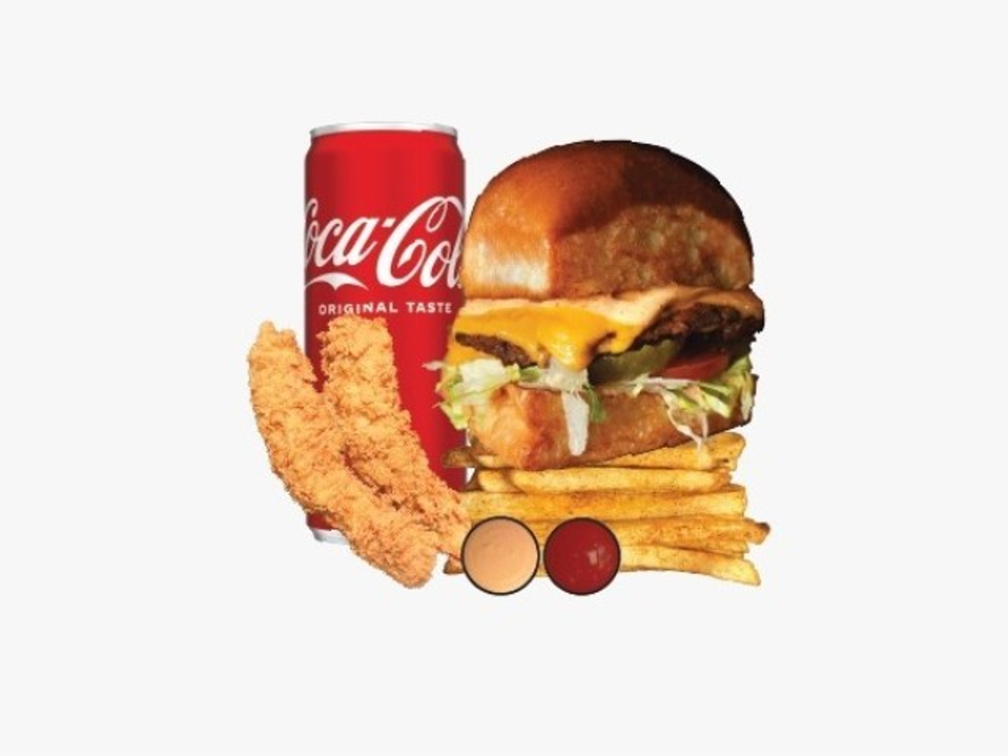 Smash Square Burger & 2 Chicken Strips