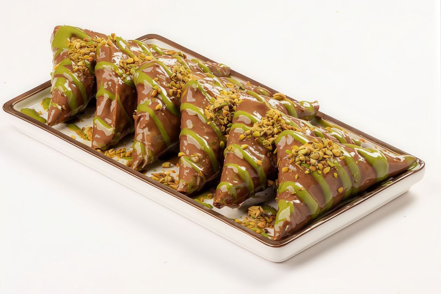 سمبوسة كنافة بالبيستاشيو