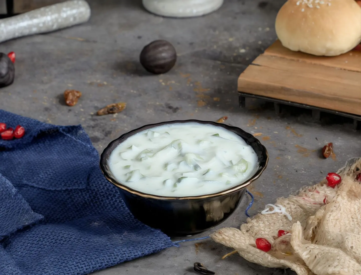 Laban With Cucumber Salad