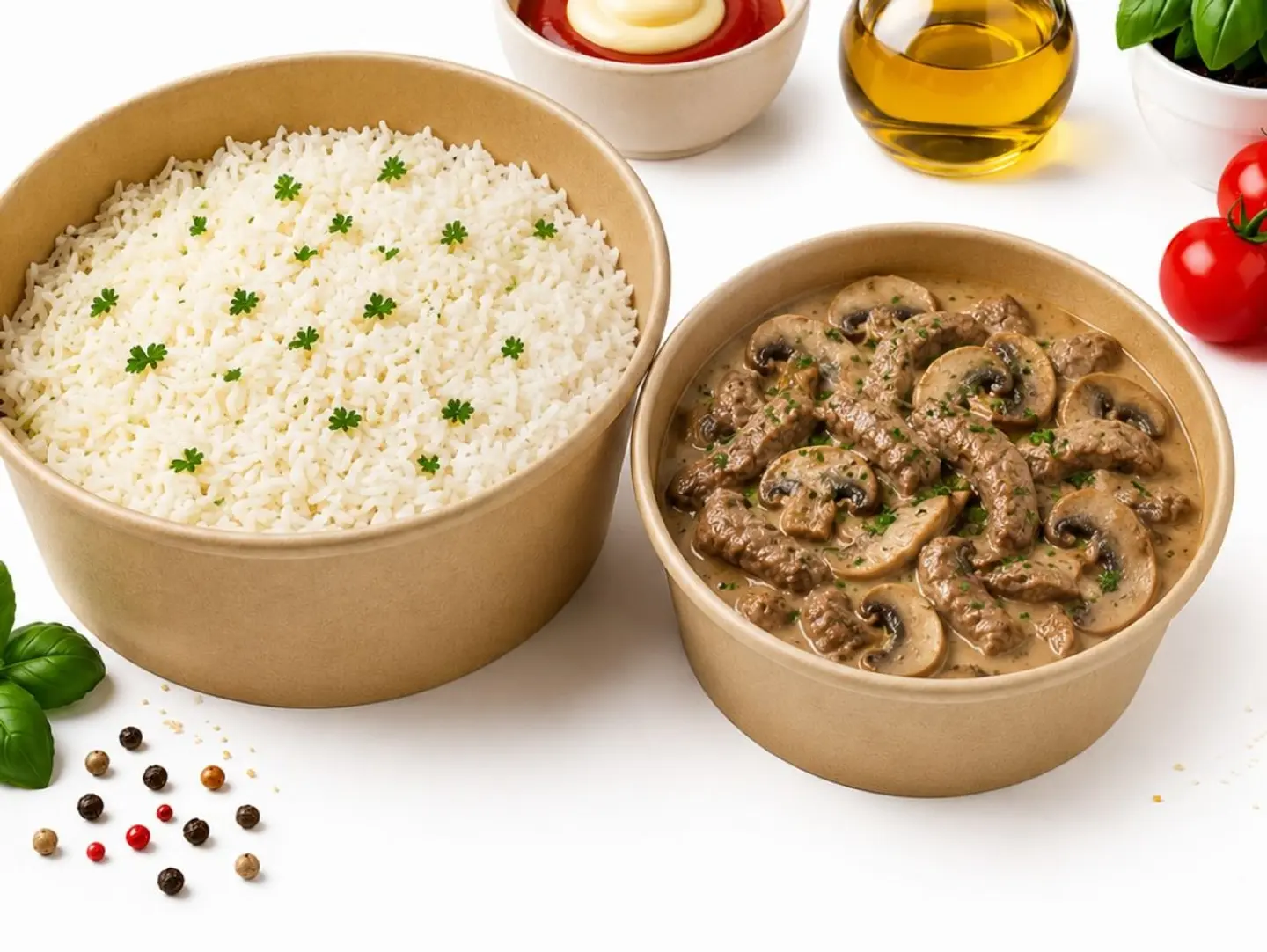 Beef Stroganoff With Rice