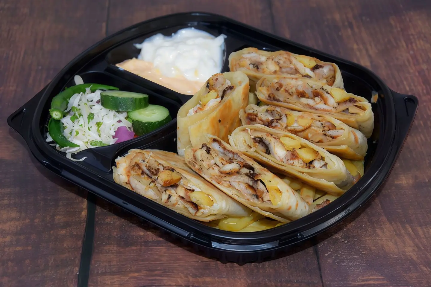 شاورما صحن عربي صاج مع جبن