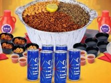 عرض عائلة أبو طارق (حلة عائلية كبيرة ، 1 خبز توست ، 1 عدس أسمر ، 6 مشروب)
