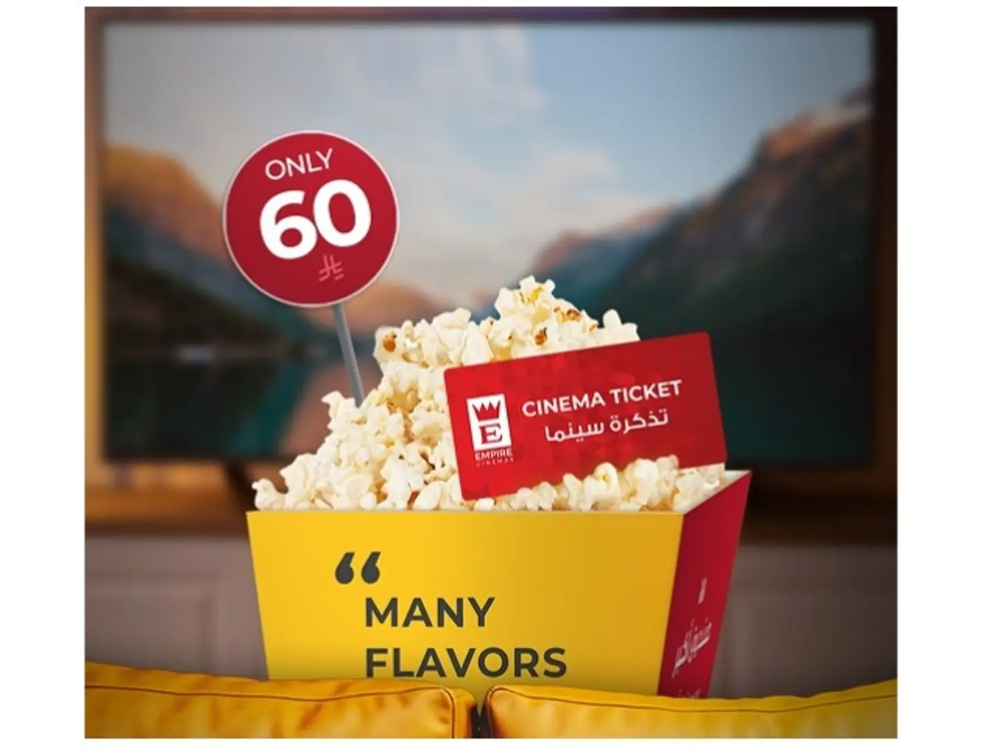 Xl Popcorn With One Cinema Ticket