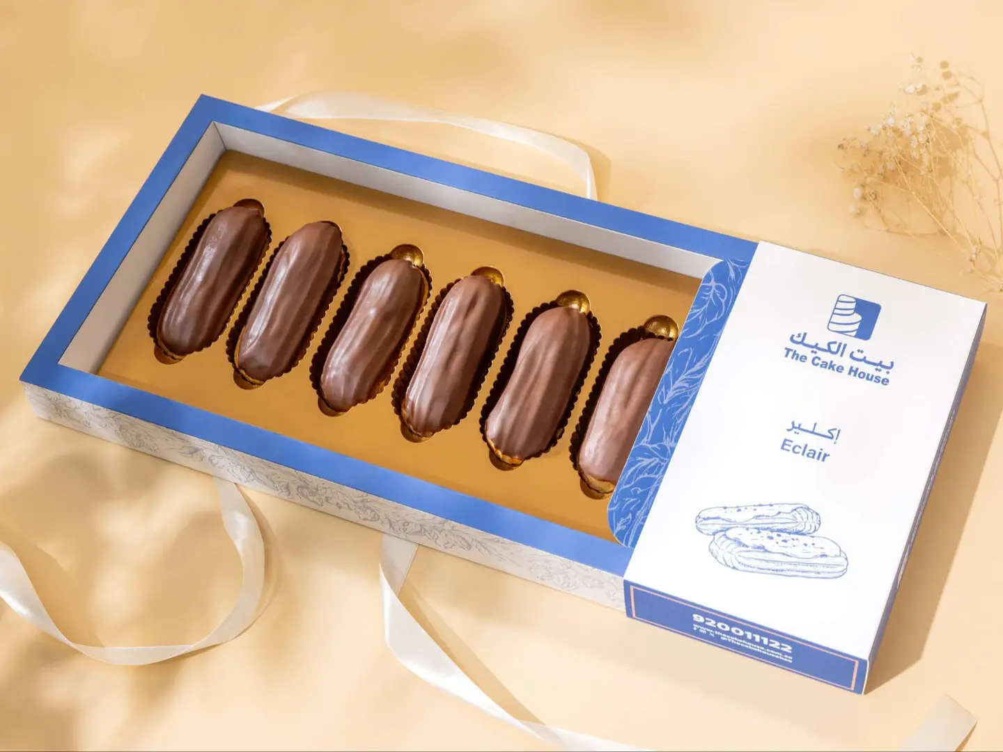 Chocolate éclair With Custard Cream (6 Pieces)