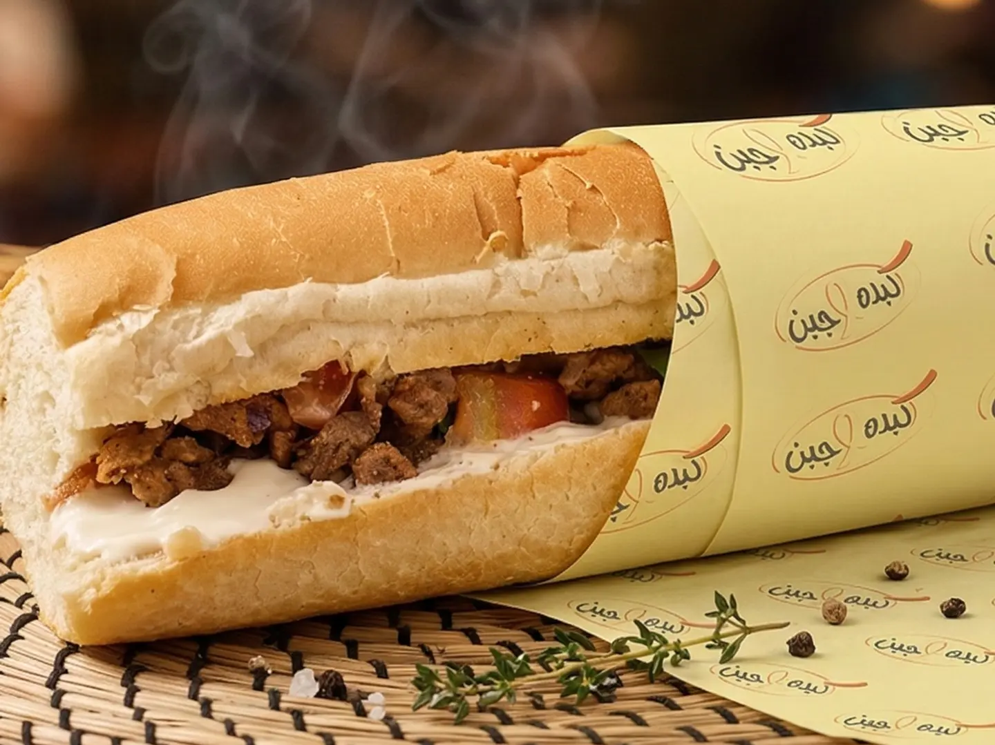 ساندويتش مقلقل لحم طازج