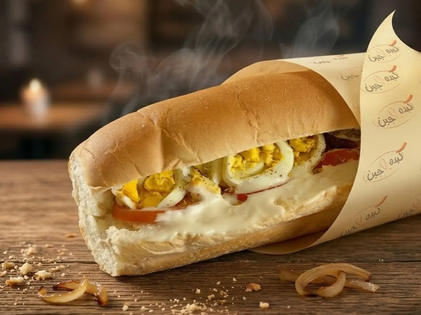 ساندويتش بيض مسلوق