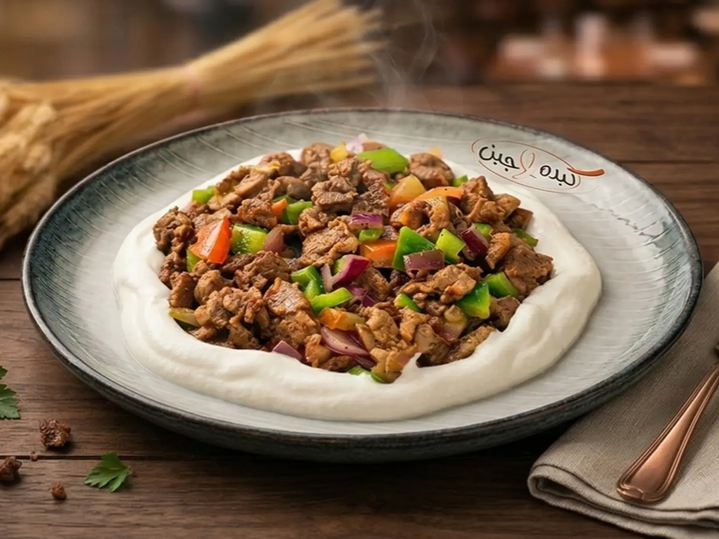 صحن مقلقل لحم طازج