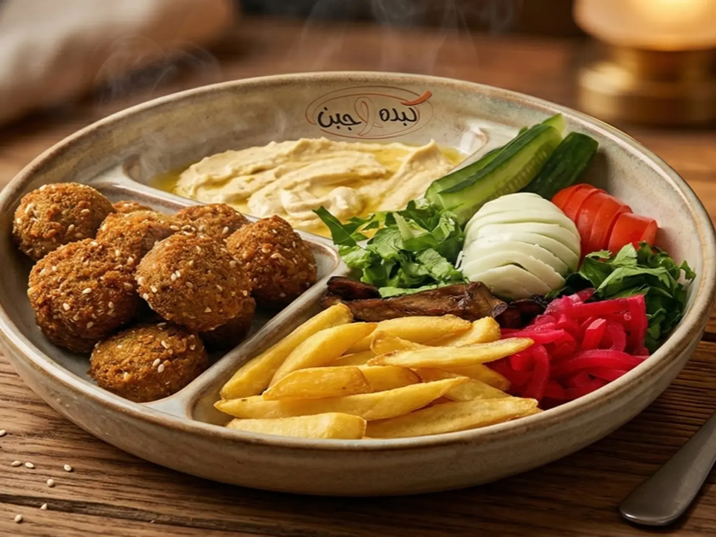 صحن فلافل مشكل