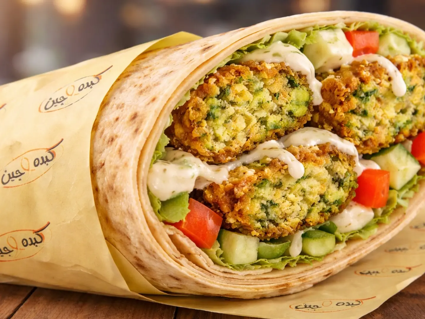 صاروخ فلافل مع حمص وبيض