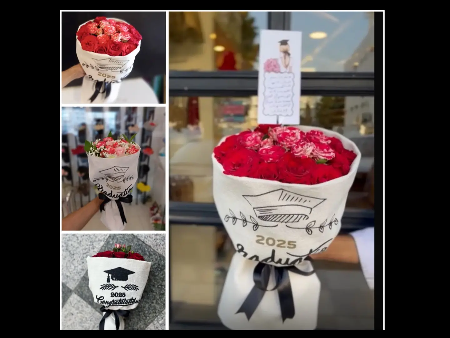 Graduation Fabric Bouquet With Graduation Card