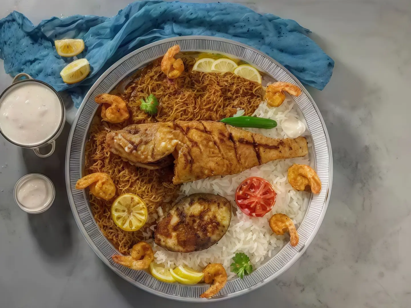 وجبة هامور مقلي