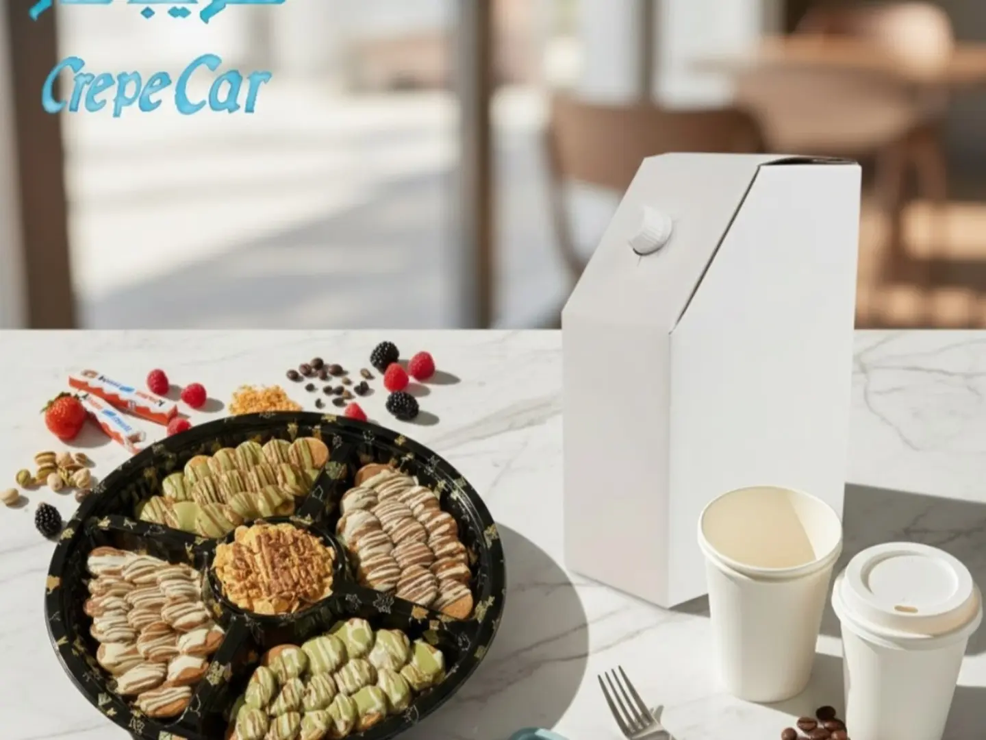 Mini Pancake Platter With Coffee Box