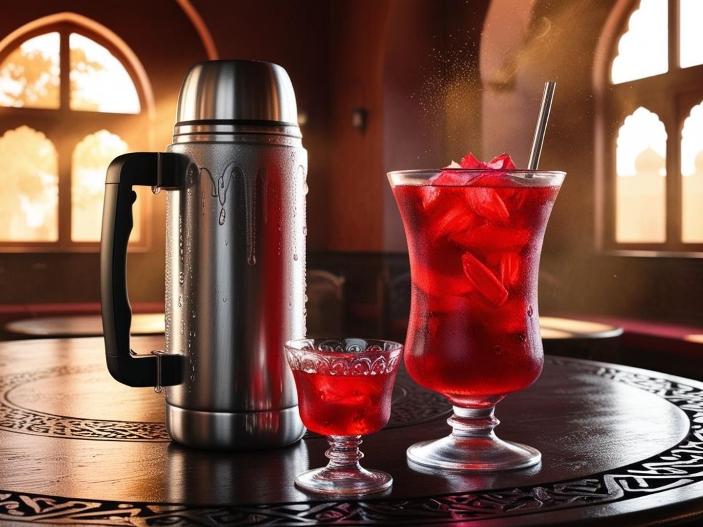 كركديه البارد مشروب الانتعاش بمذاقه الغني ولونه الجذاب منتج جديد