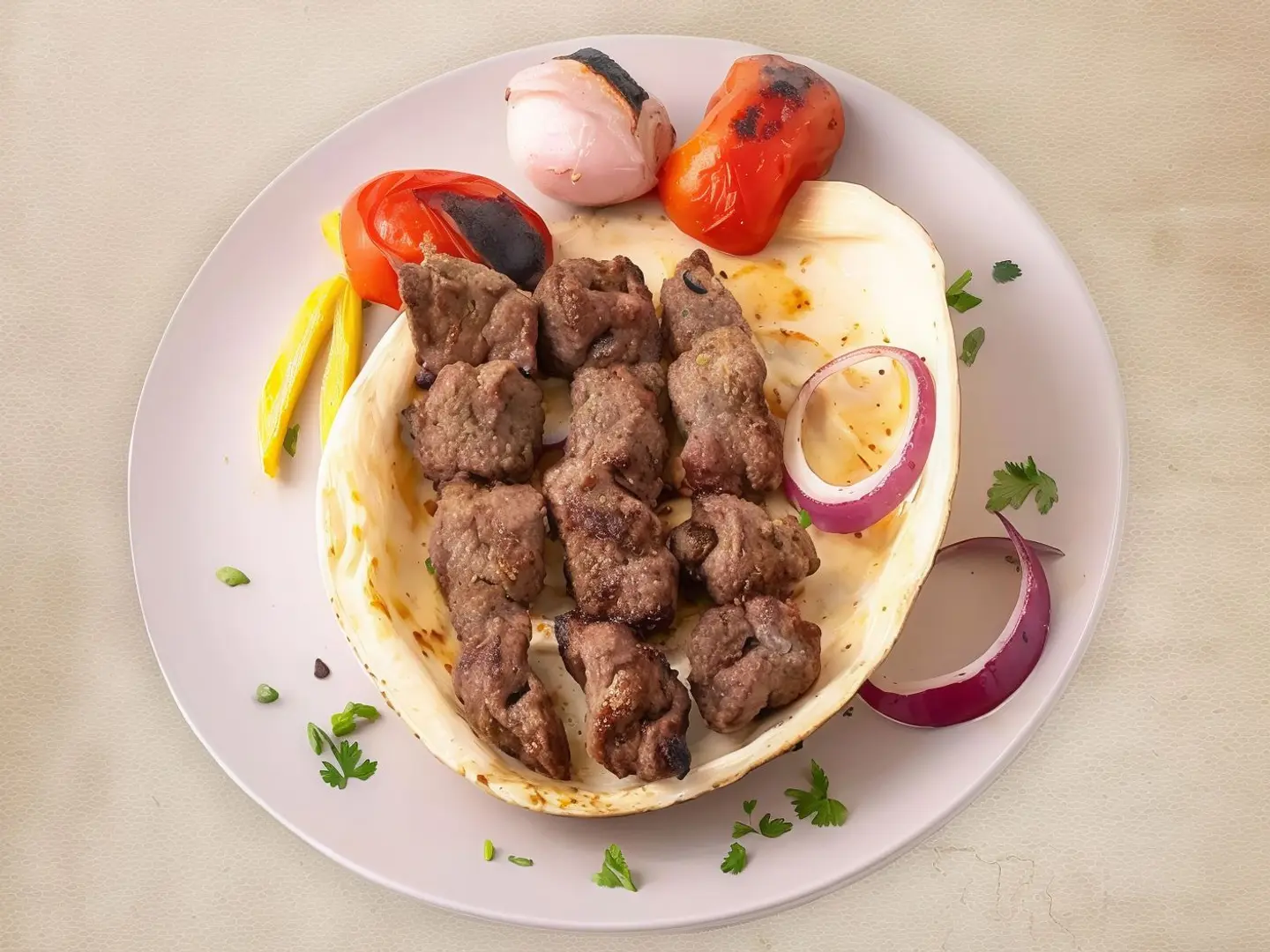 وجبة مبشور لحم - 2 سيخ من كرات اللحم