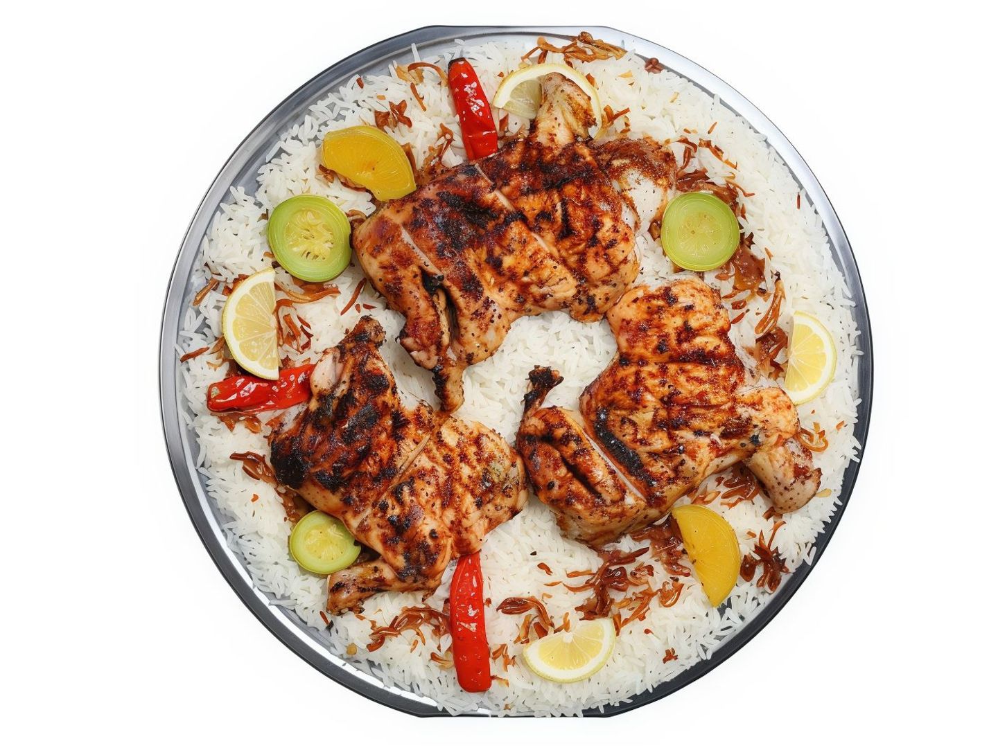 Half Charcoal Grilled Chicken With Rice