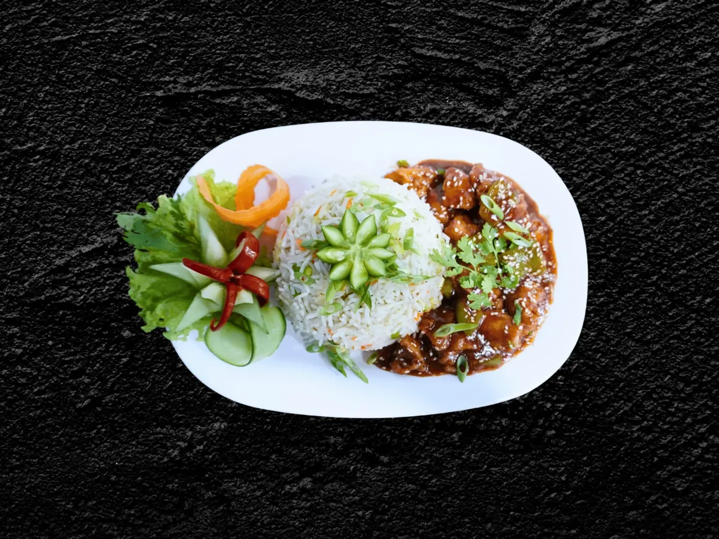 Chicken Shashlik With Rice
