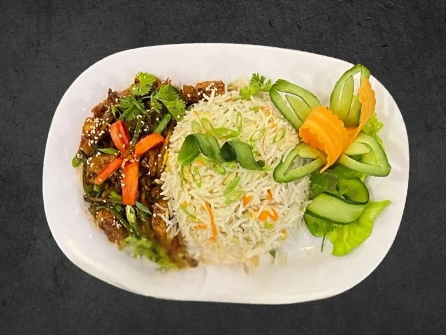 Chicken Chilli Dry With Rice