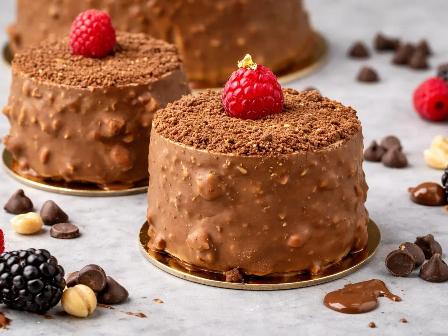 كيكة الشكلاته مع التوت