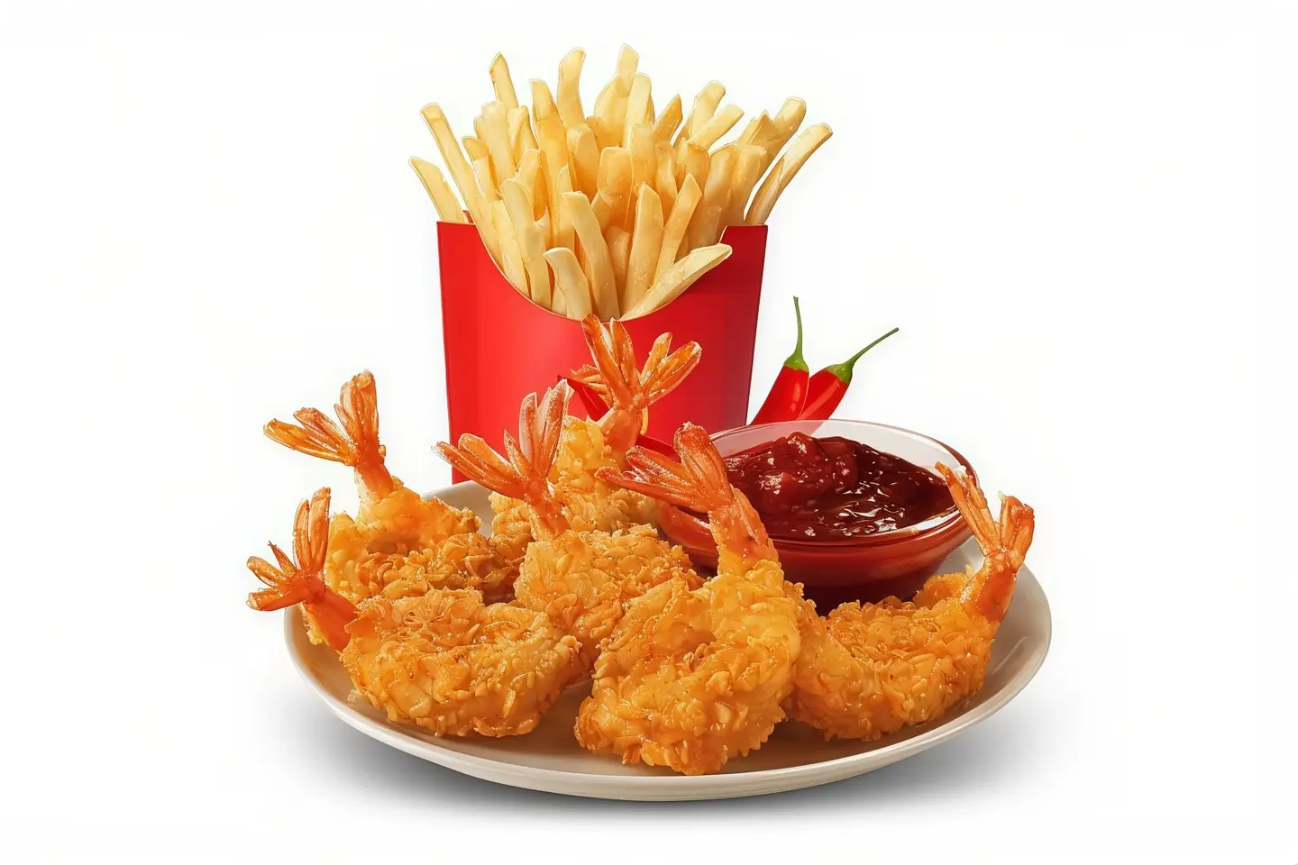 Fresh Spicy Shrimp Broasted