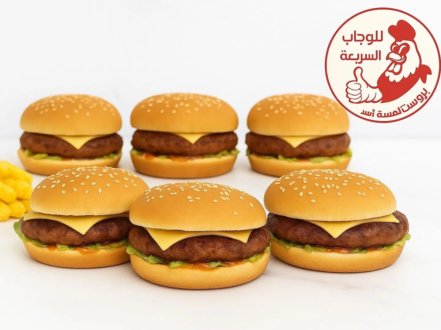 ٦ برجر لحم بقري