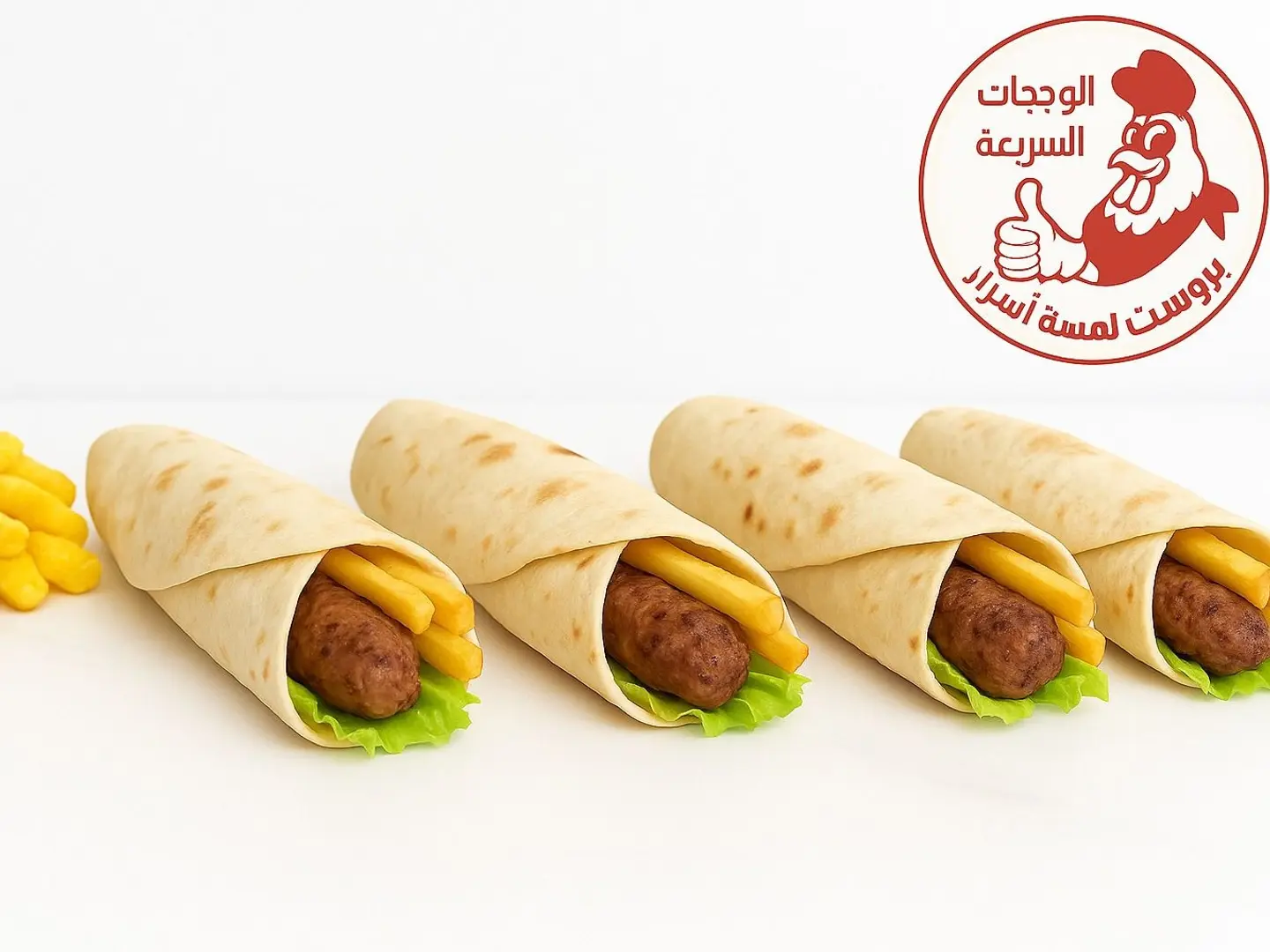 ٦ ساندوتش كباب دجاج بالخبز العربي