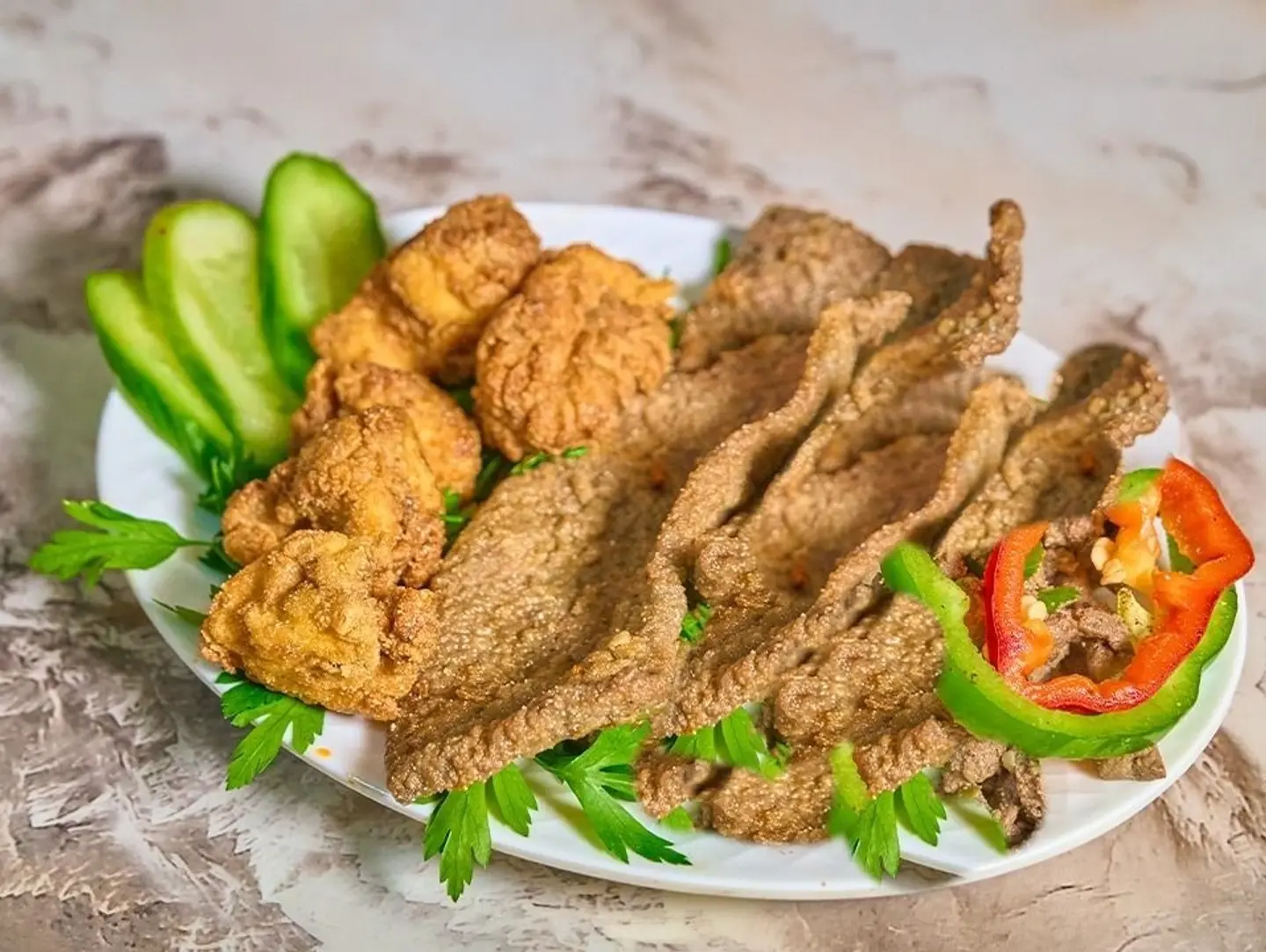 طبق ميكس بانية كبدة ومخ