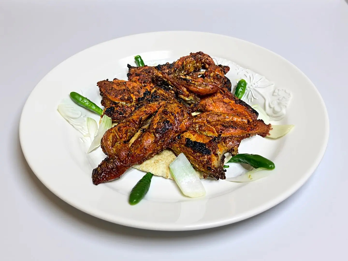 Plain Chicken On Charcoal