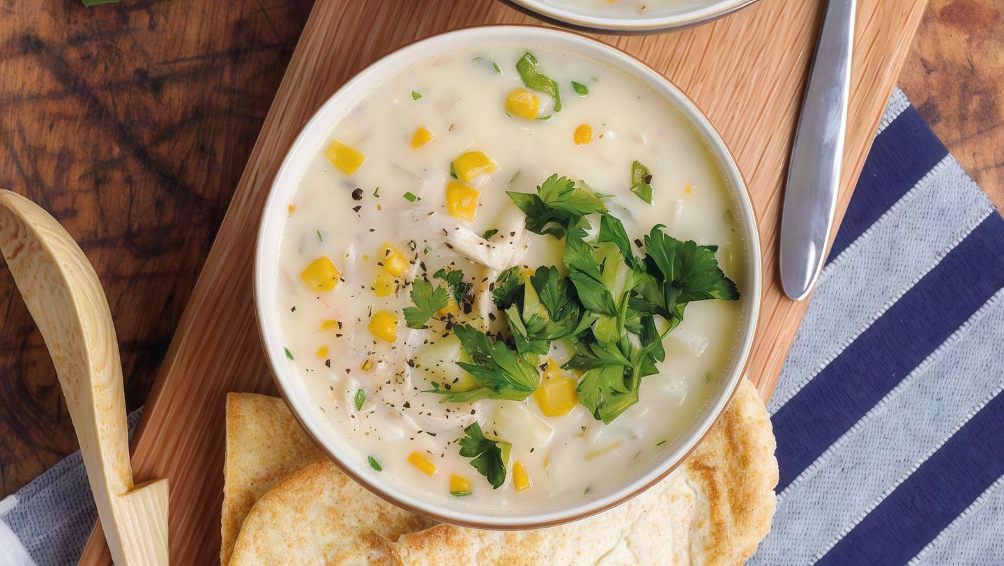 شوربة دجاج بالكريمة