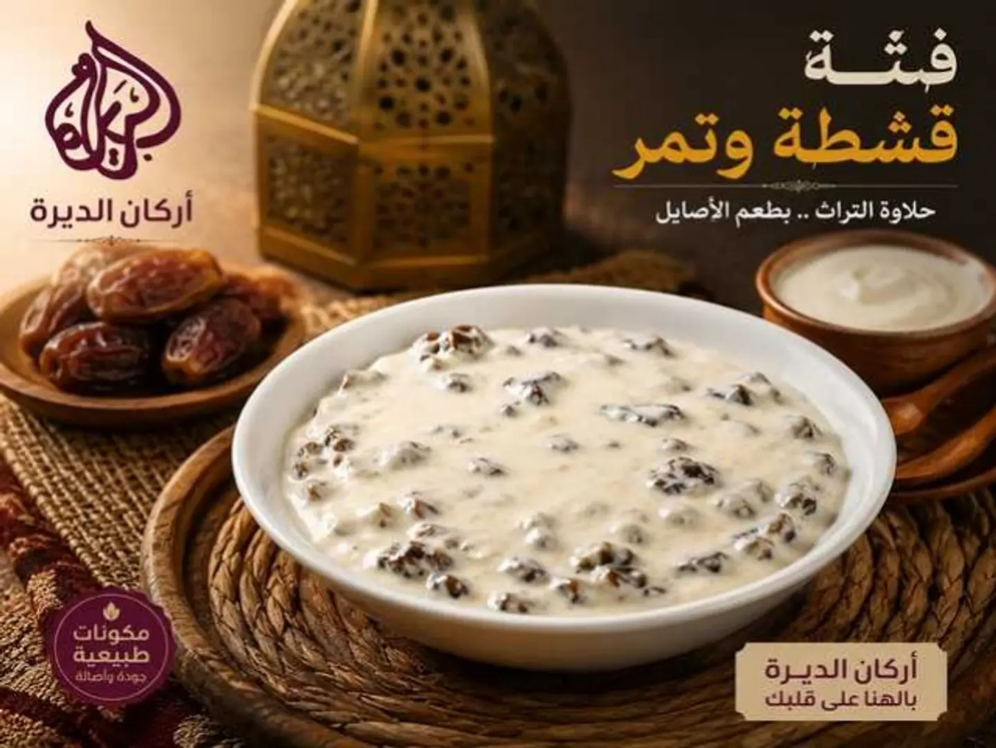 Fatteh With Cream And Dates