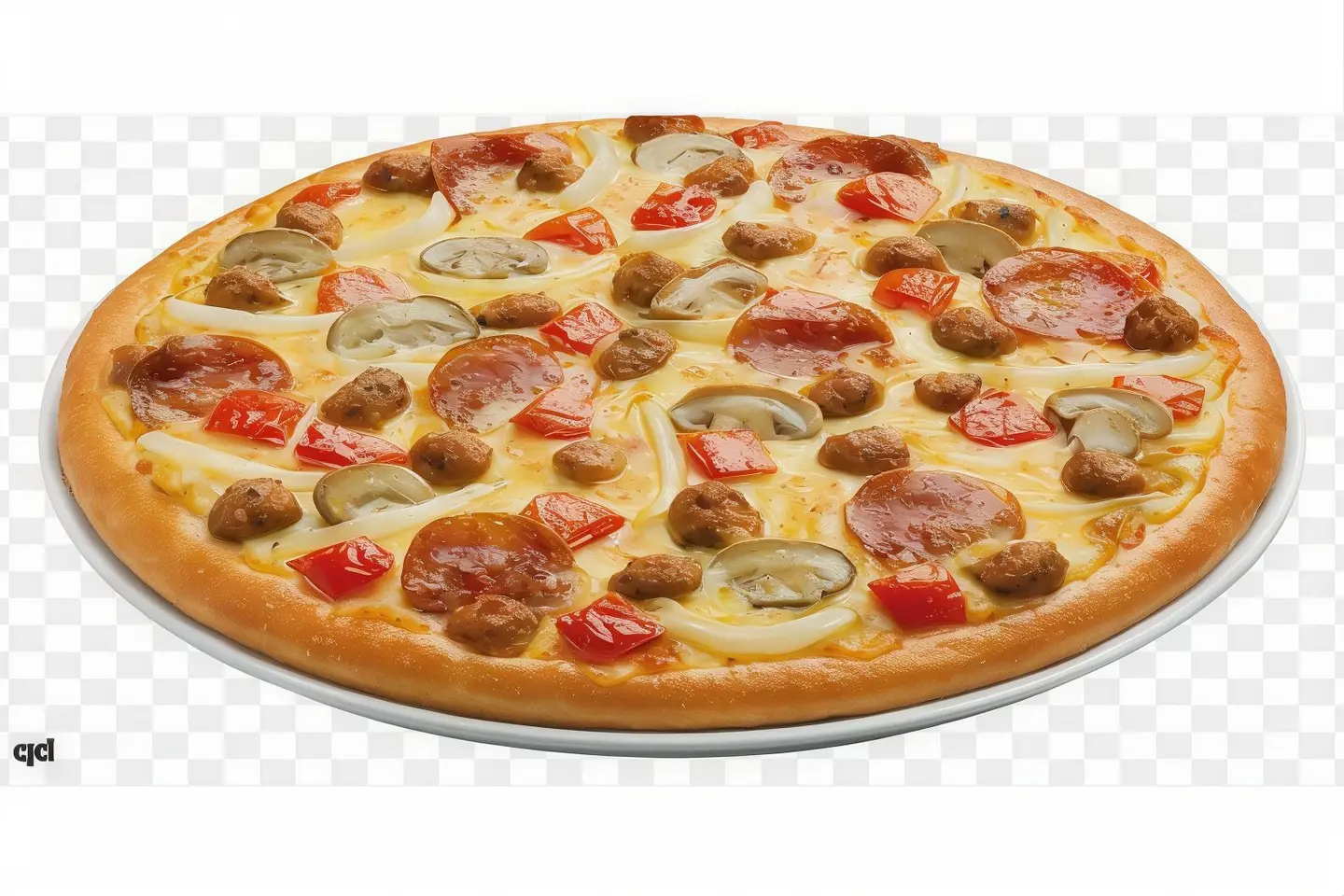 بيتزا نقانق بالجبن السائل