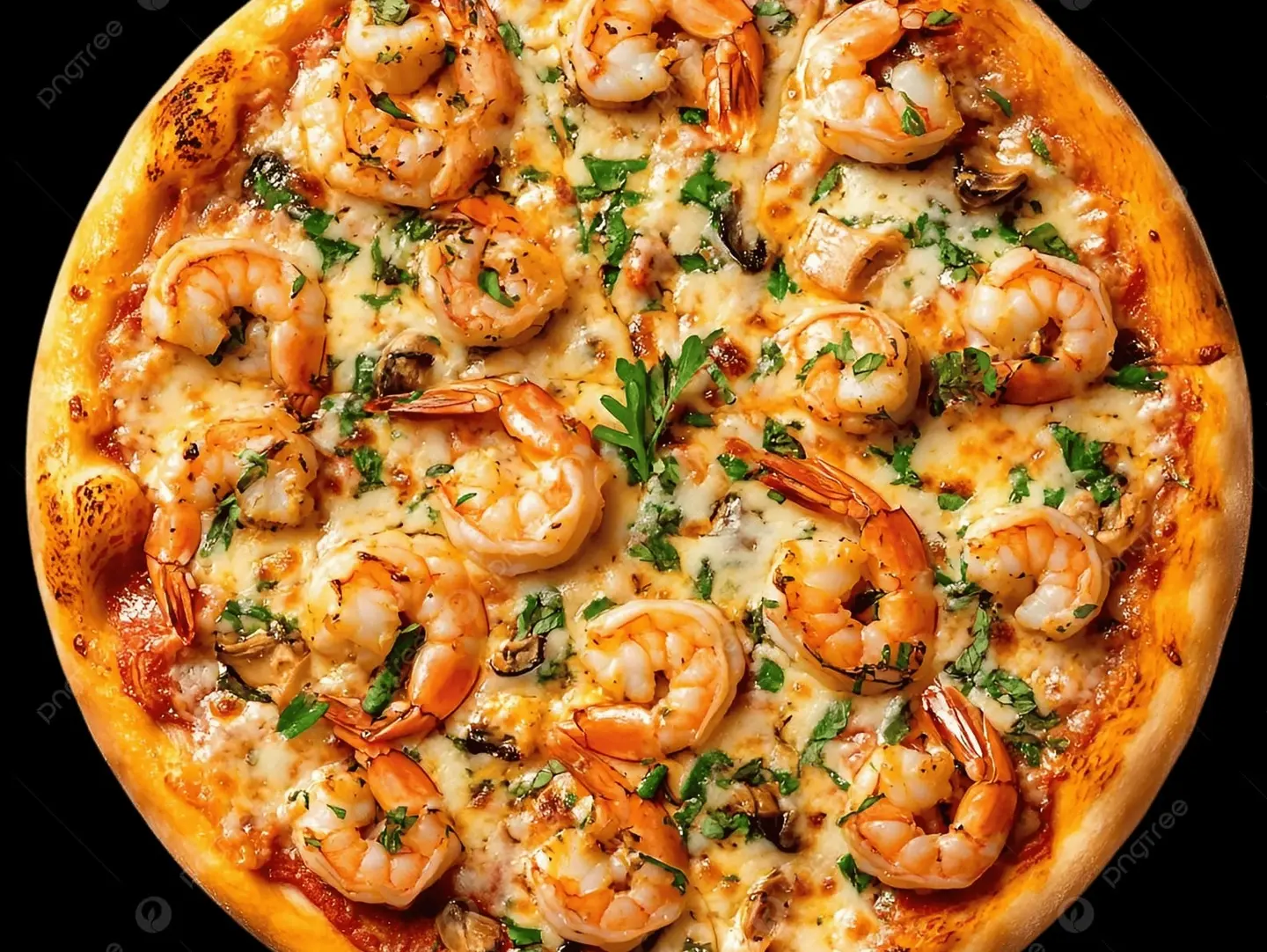 بيتزا روبيان وسط