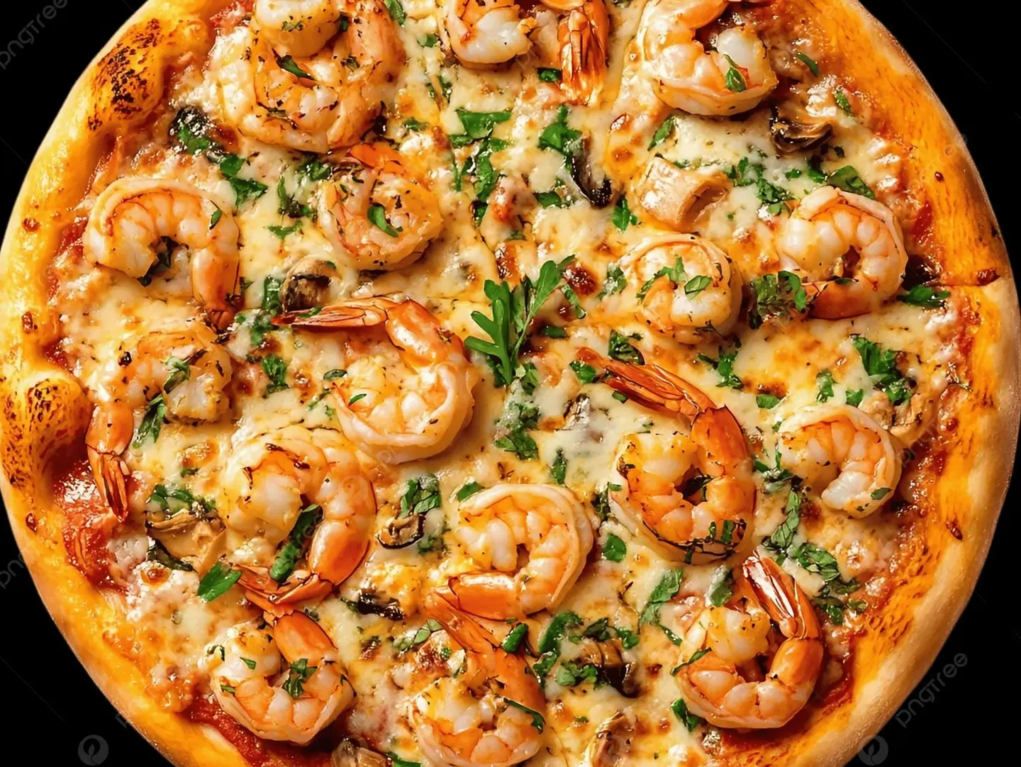 بيتزا روبيان صغير