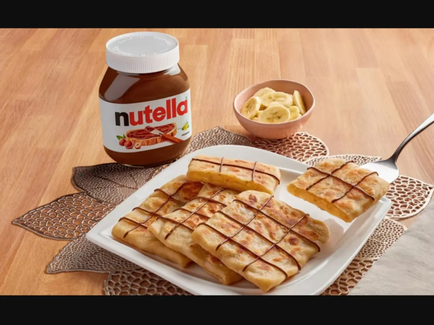 مطبق نوتيلا بالموز