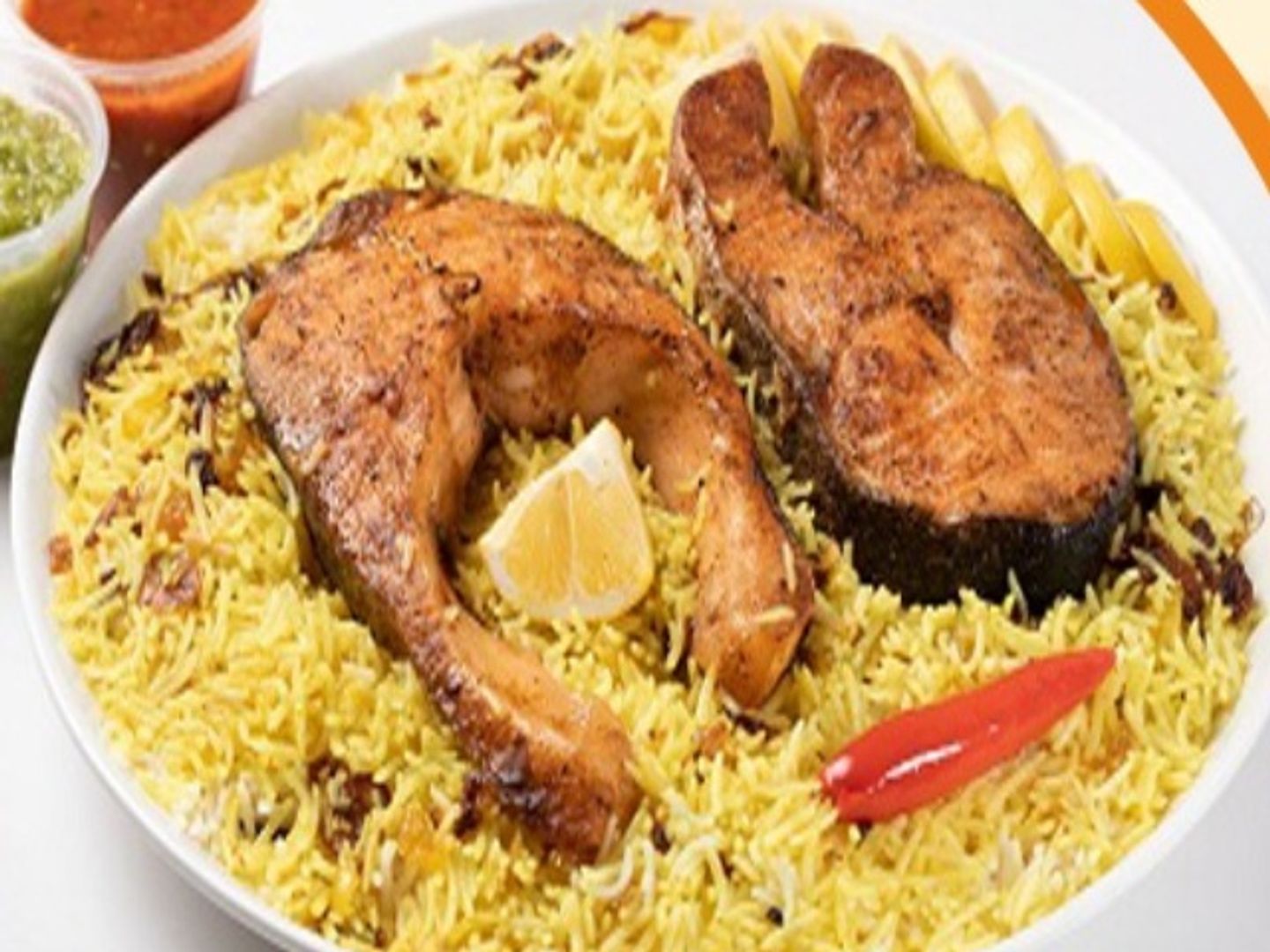 سمك سلمون مشوي ٥٠٠ جرام بدون ارز