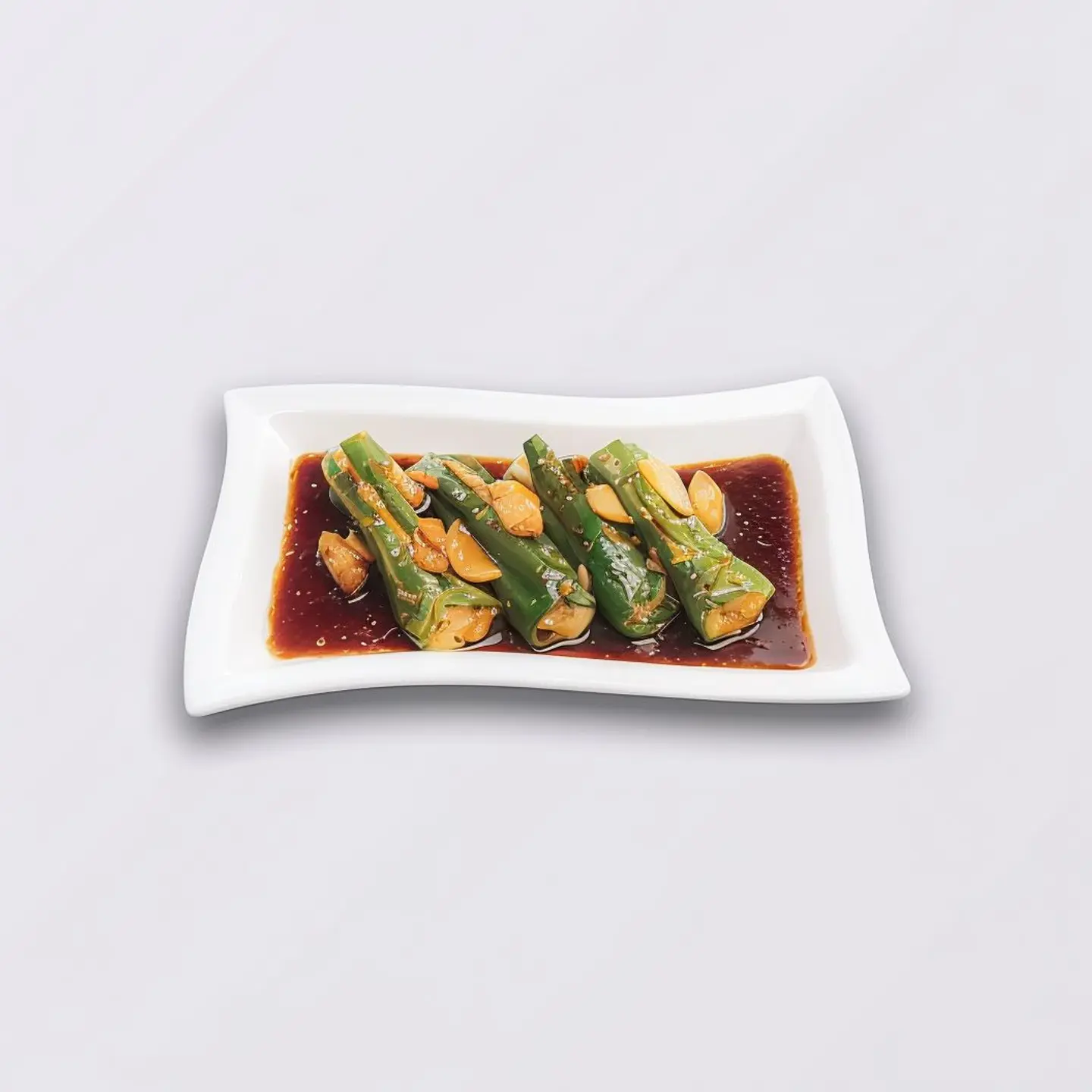 Stuffed Chili In Soy Sauce And Garlic